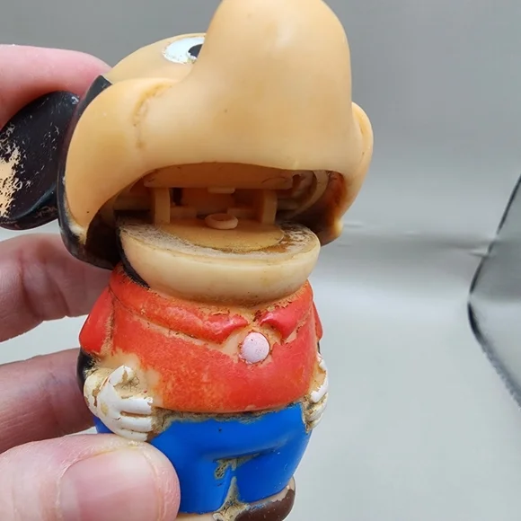 1980 Mickey Mouse Head Bobber 3" Figure Plastic Disney - Picture 4 of 6